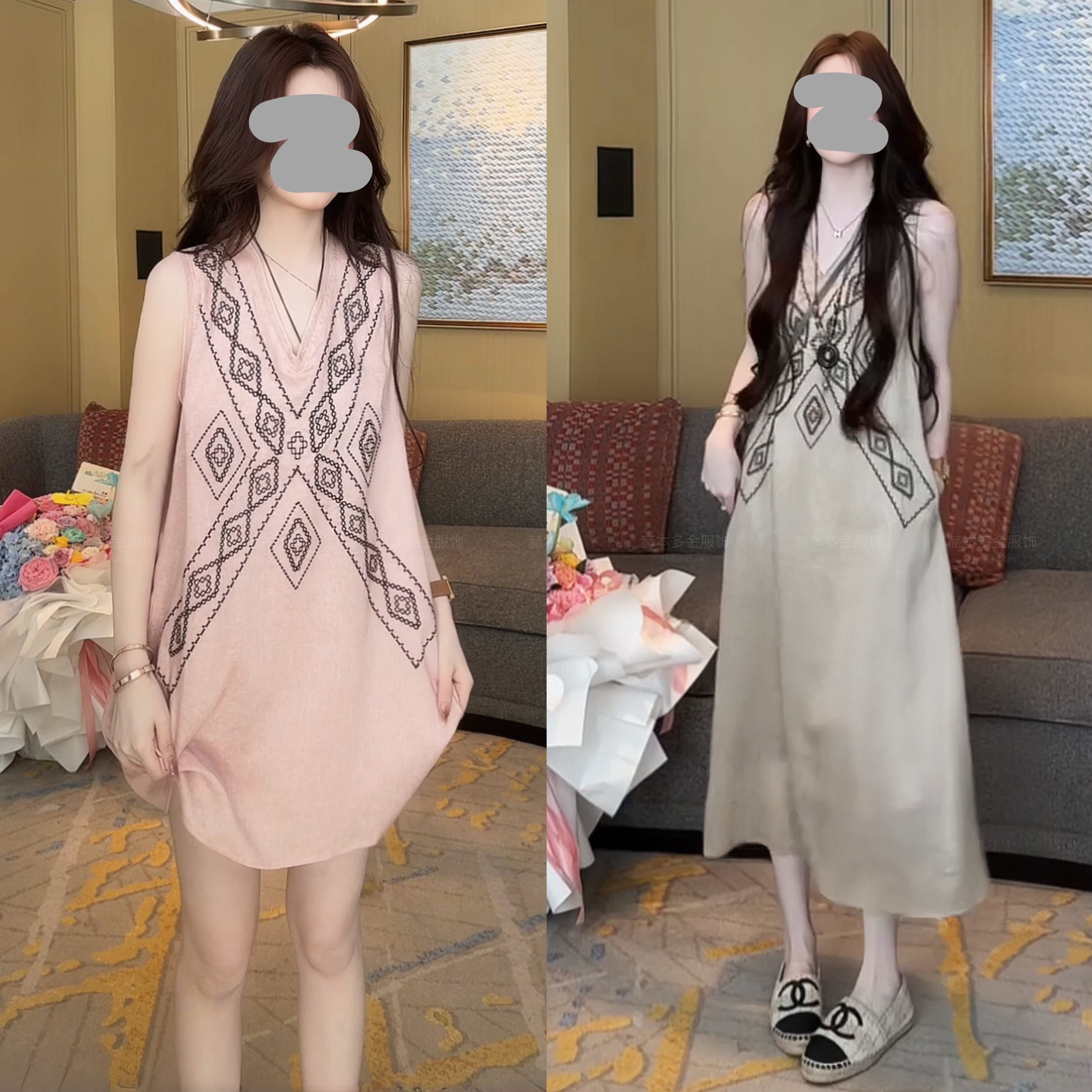 2025夏季新款松弛感慵懒风后妈裙千金清冷感贵系百搭舒适连衣裙女