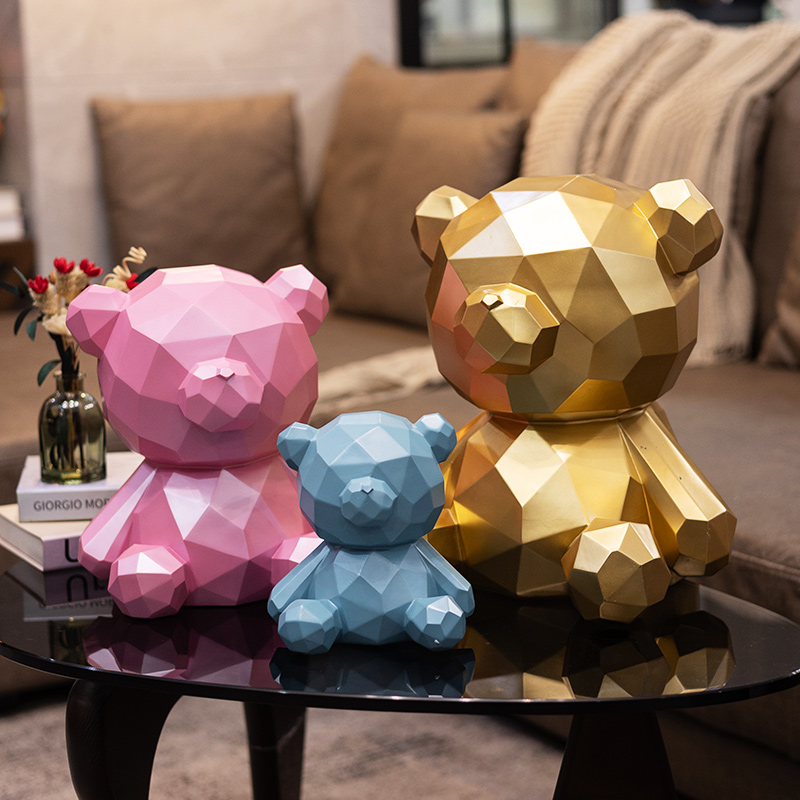 网红款暴力熊存钱罐只进不出大容量储蓄罐客厅摆件装饰品创意礼物