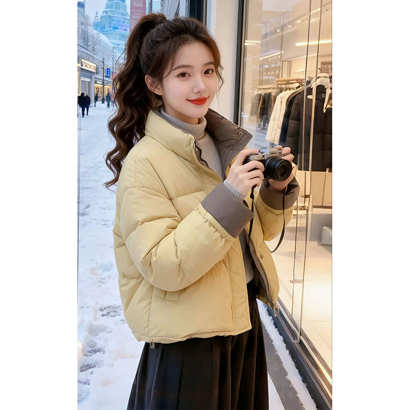 SHALLDOER【橘金雾壳】漂亮炸街棉服女冬季上档次保暖棉袄新年战袍