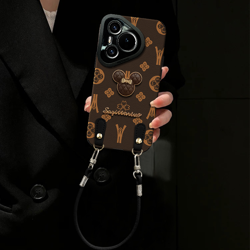 汇客凡品【华为Pura70Pro】轻奢皮质荔枝纹ins风创意防摔女手机壳