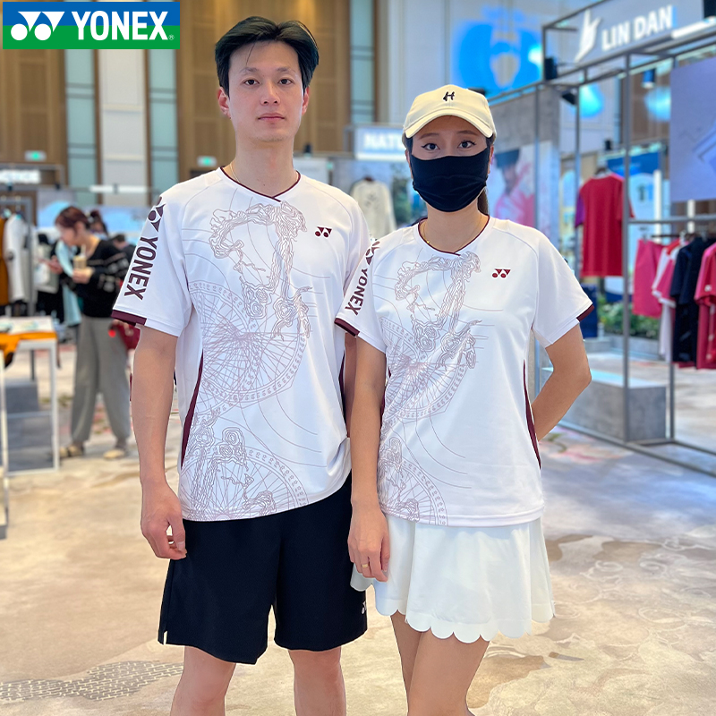 7月新款尤尼克斯YY羽毛球服运动服男女T恤上衣短袖透气1102825BCR