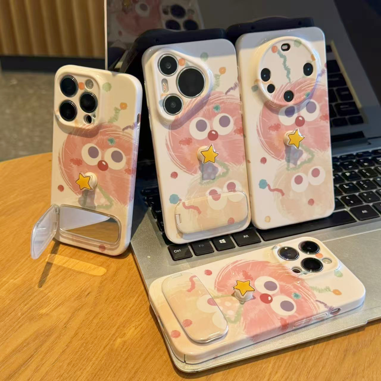 奥菲顿旋转星星煤球支架适用苹果17/16菲林手机壳华为vivoppo小米