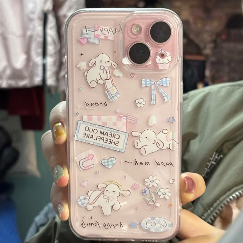BANCA蝴蝶结小羊适用iPhone16苹果15手机壳14/13华为vivo小米oppo