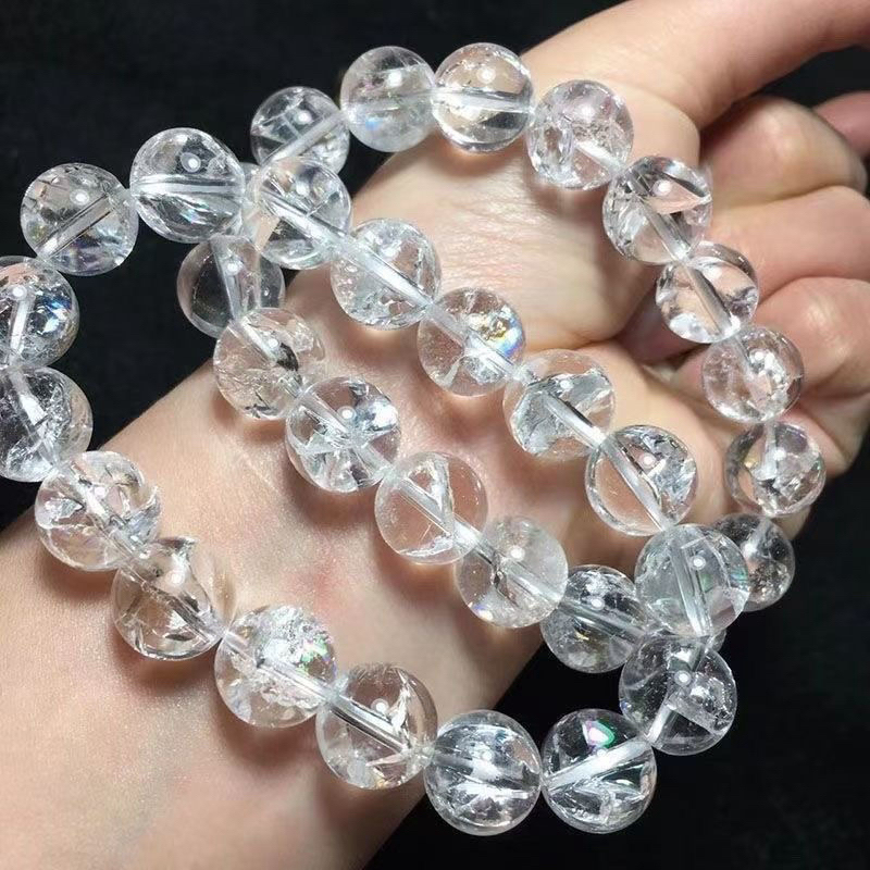 天然水晶白阿塞白水晶手串时尚穿搭女神必备带证发货保真
