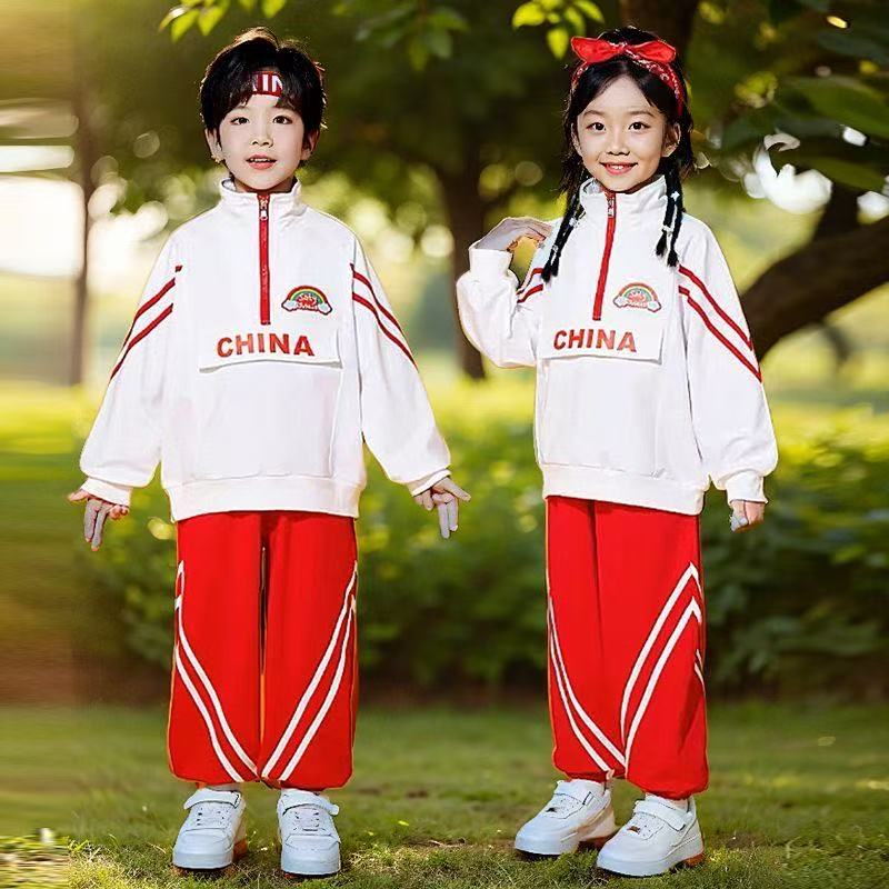 儿童啦啦队演出服中小学生运动会团体开幕式表演服装幼儿园班服