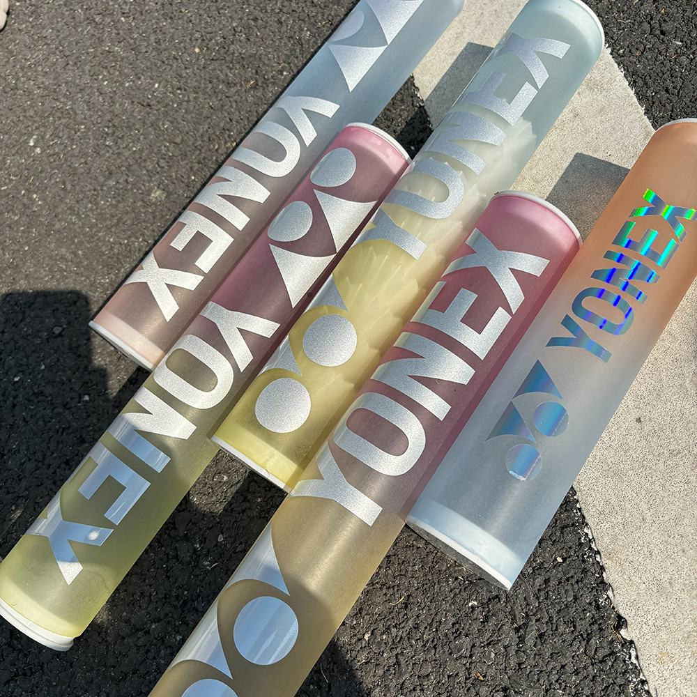 羽毛球筒高颜值亚克力渐变马卡龙色球桶收纳筒送贴纸便携式分球筒