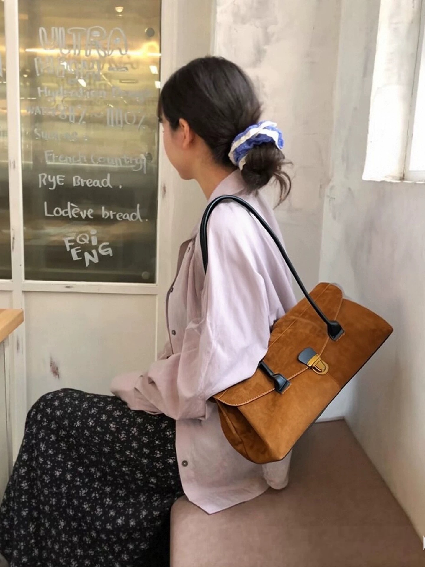 【Sun·studio】秋冬大容量法棍包/复古单肩手提托特包/轻奢小众