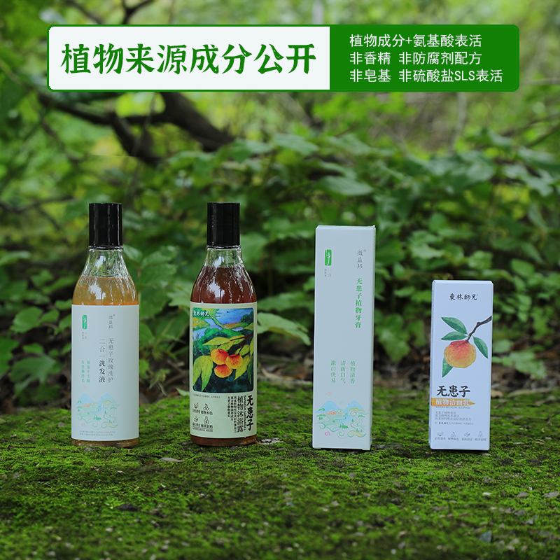 无患子植物洗护清洁 牙膏 洗发水 洁面膏 沐浴露 洗衣液 洗洁精