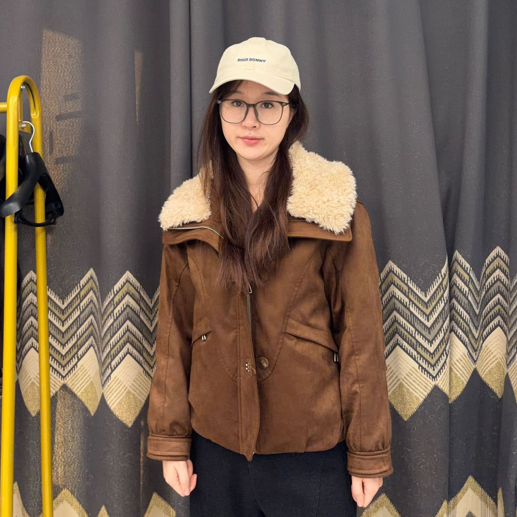 2025冬季新款翻毛皮麂皮绒羽绒服毛领可拆卸防风保暖外套拼接