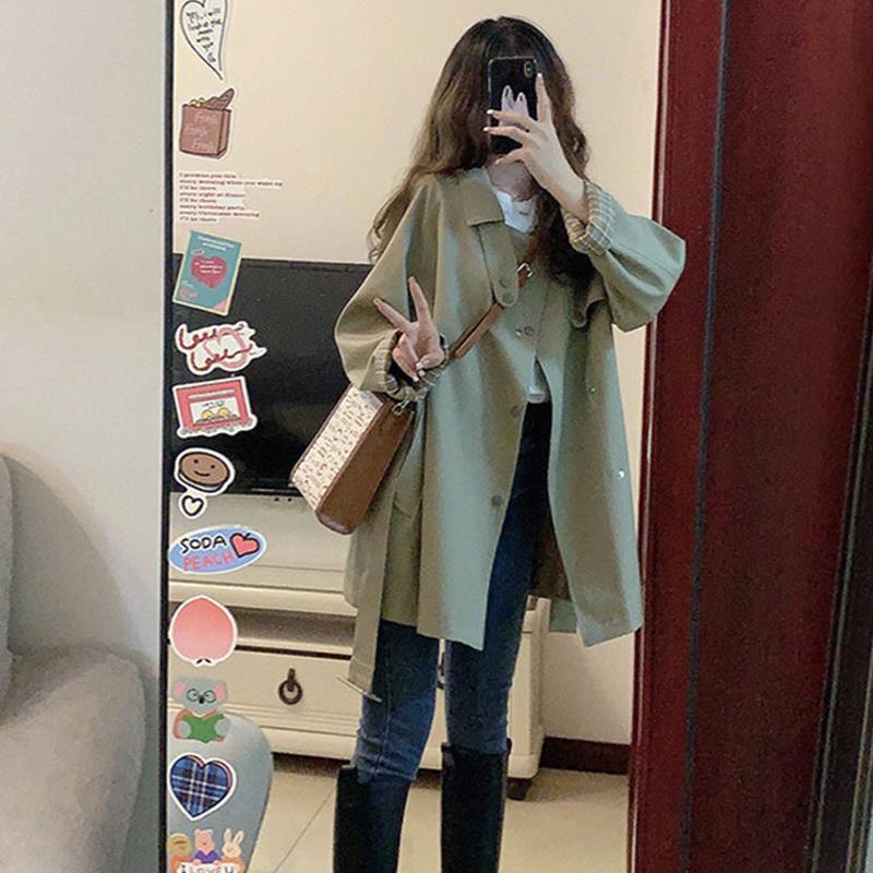 FAVMARTHA韩系高级感穿搭风衣短外套女春秋2025年新款早初秋赫本