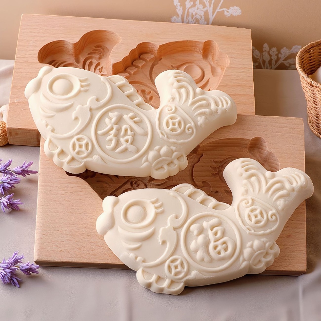 过年蒸鱼馒头模具立体金鲤鱼山东胶东花饽饽工具花样大馒头木卡花