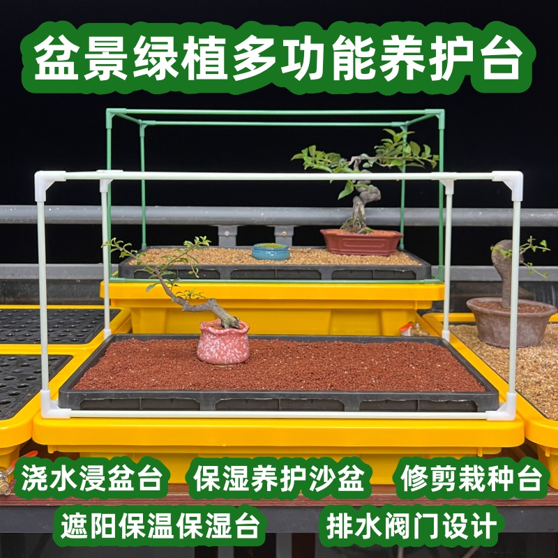 盆景保湿沙盆多功能养护台浇水浸盆保温保湿防寒花棚暖房保温罩