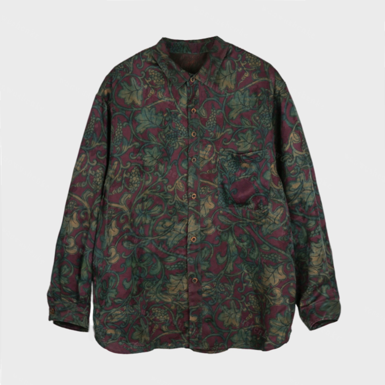 万物身客 垒25S0533 真丝香云纱花罗衬衫