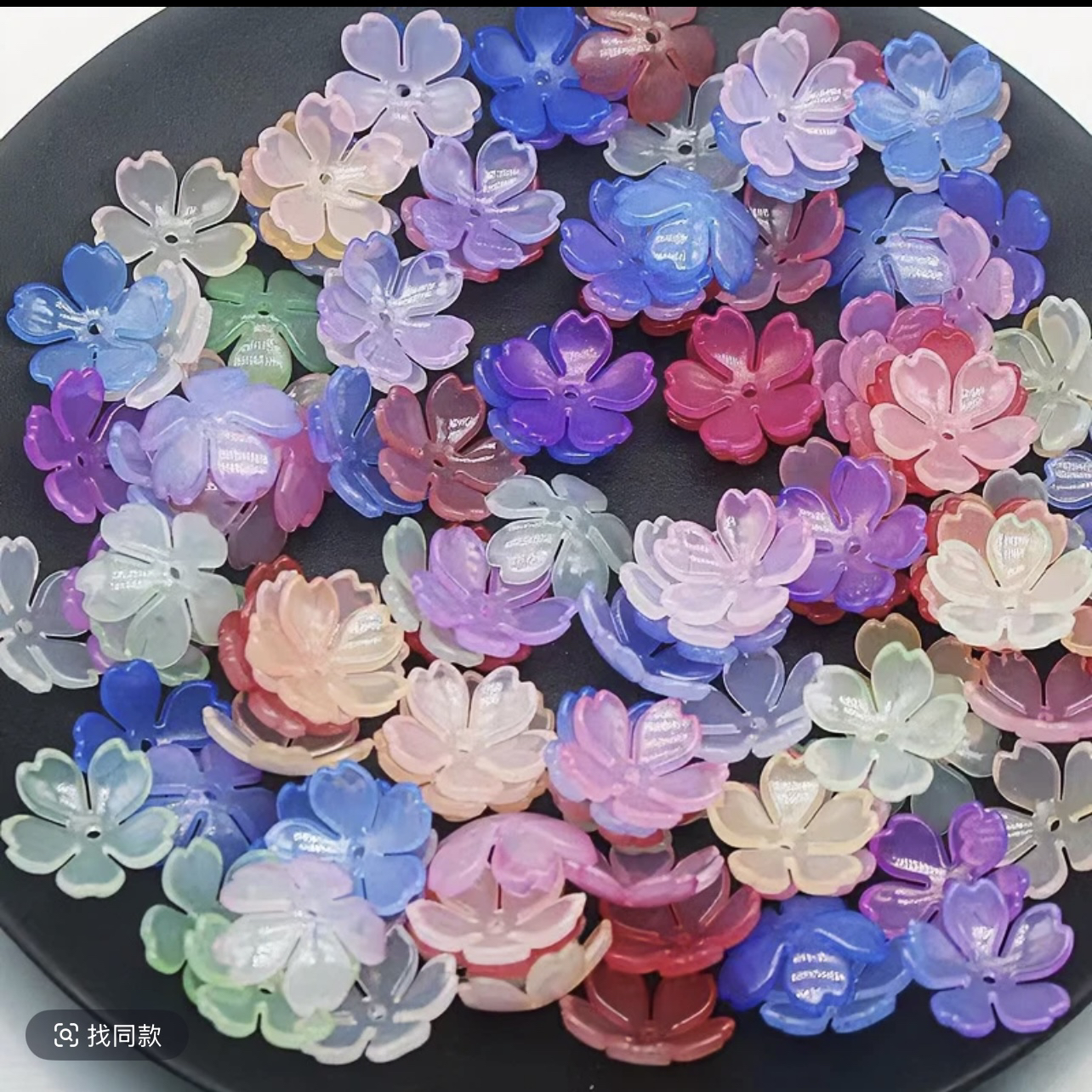 【凌先生】18mm五瓣花 精美五瓣渐变果冻樱花（只有花瓣）