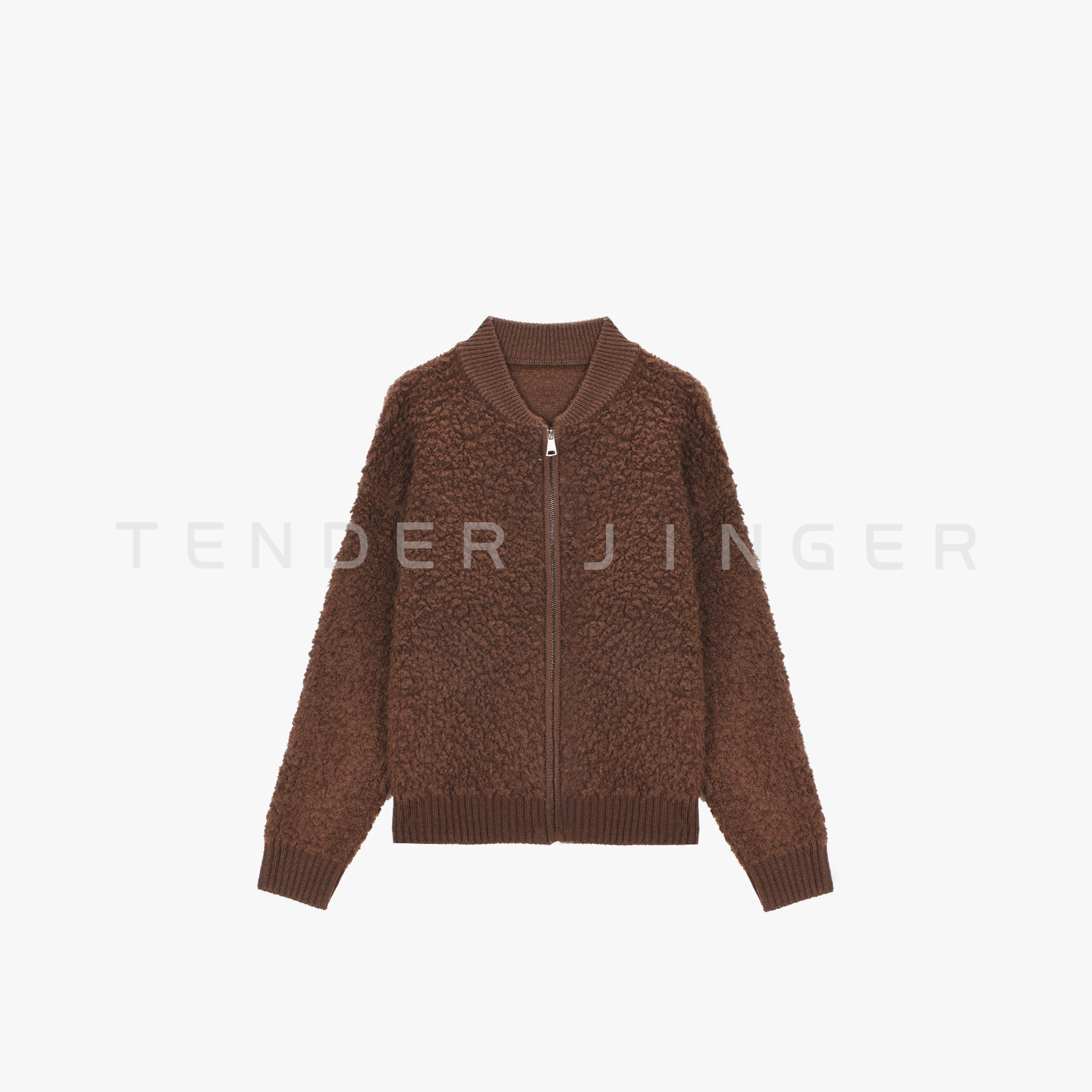 Tender Jinger｜拉链羊羔毛开胸外套T54DWF50512