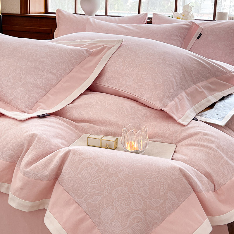 高端秋冬A类加厚纯棉四件套100全棉磨毛被套床单笠高级感床上用品