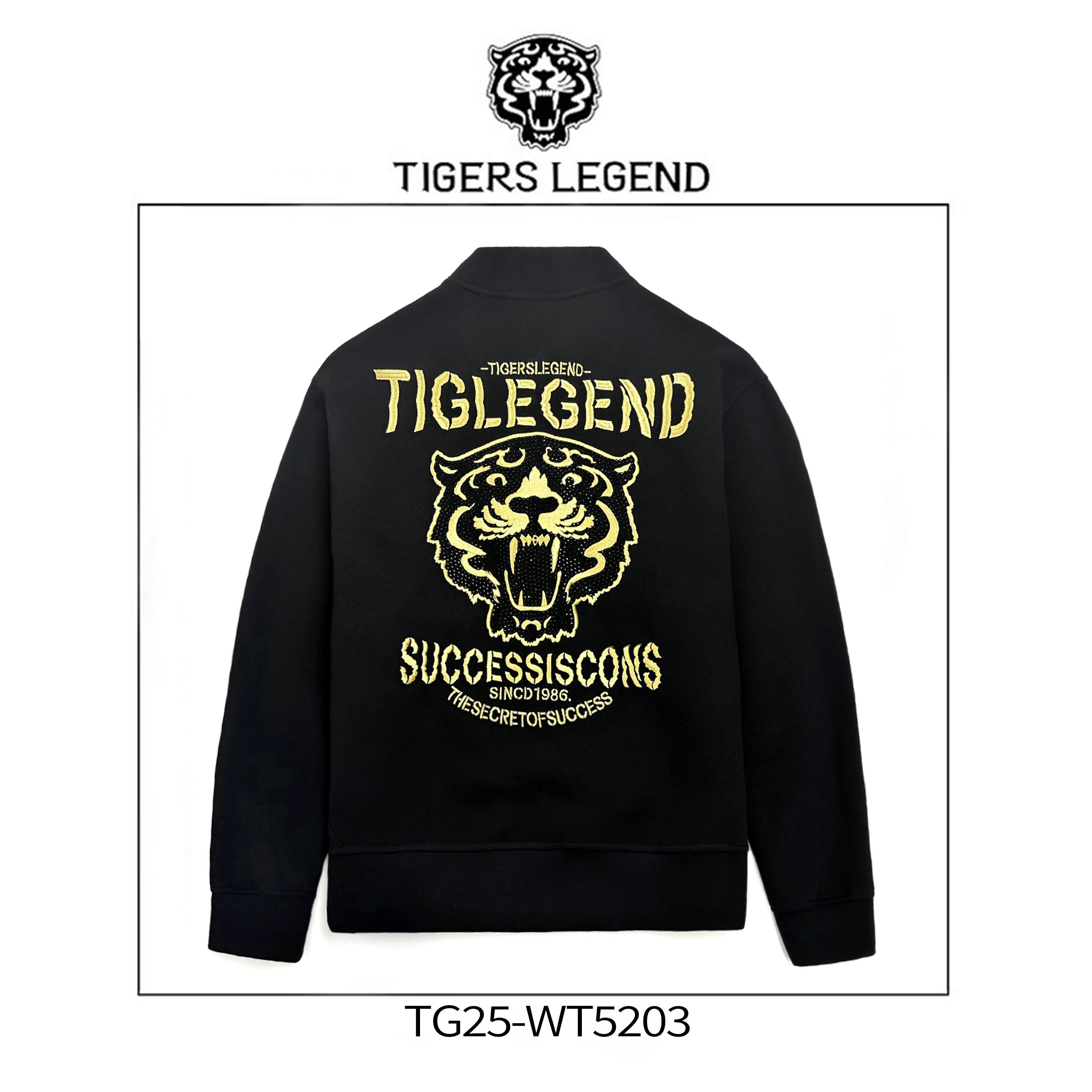 高奢潮流春秋夹克刺绣棒球服运动男士秋款外套