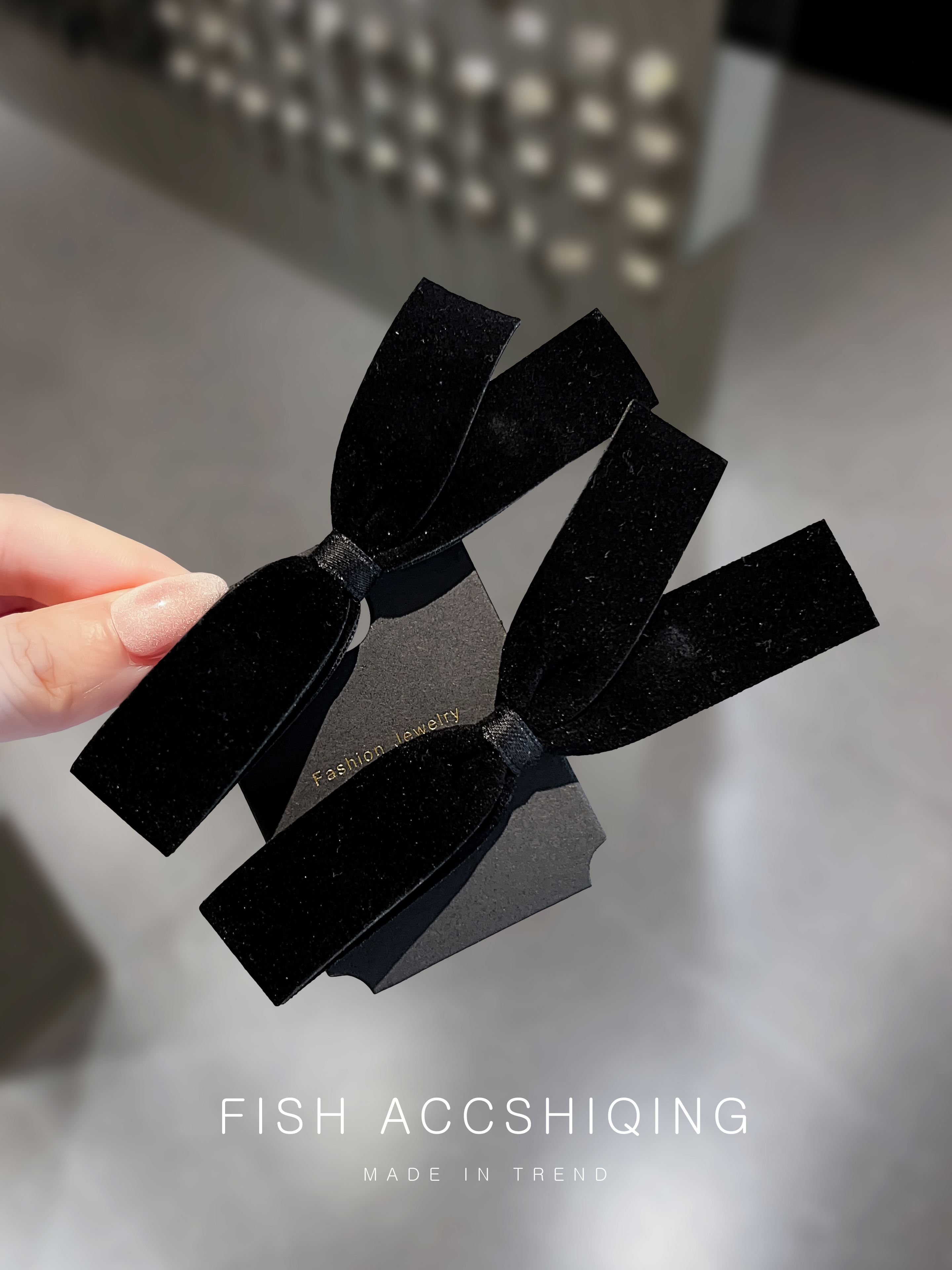 赵露思许我耀眼许妍同款氛围温柔丝绒蝴蝶结鸭嘴夹公主头刘海边夹