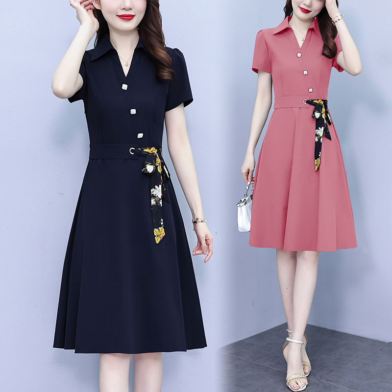 CD1#2812 夏季妈妈洋气连衣裙2025新款贵夫人阔太太气质修身裙子