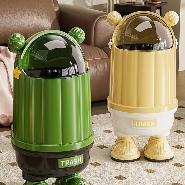 仙人掌可爱垃圾桶浴室卫生间客厅家用卧室高颜值大号容量翻盖厨房