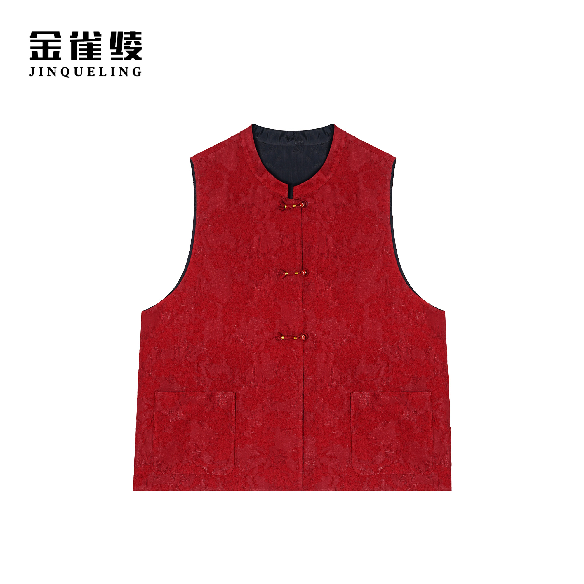 金雀绫【好运来】时尚新中式国潮款双面百搭马夹SZ1T21