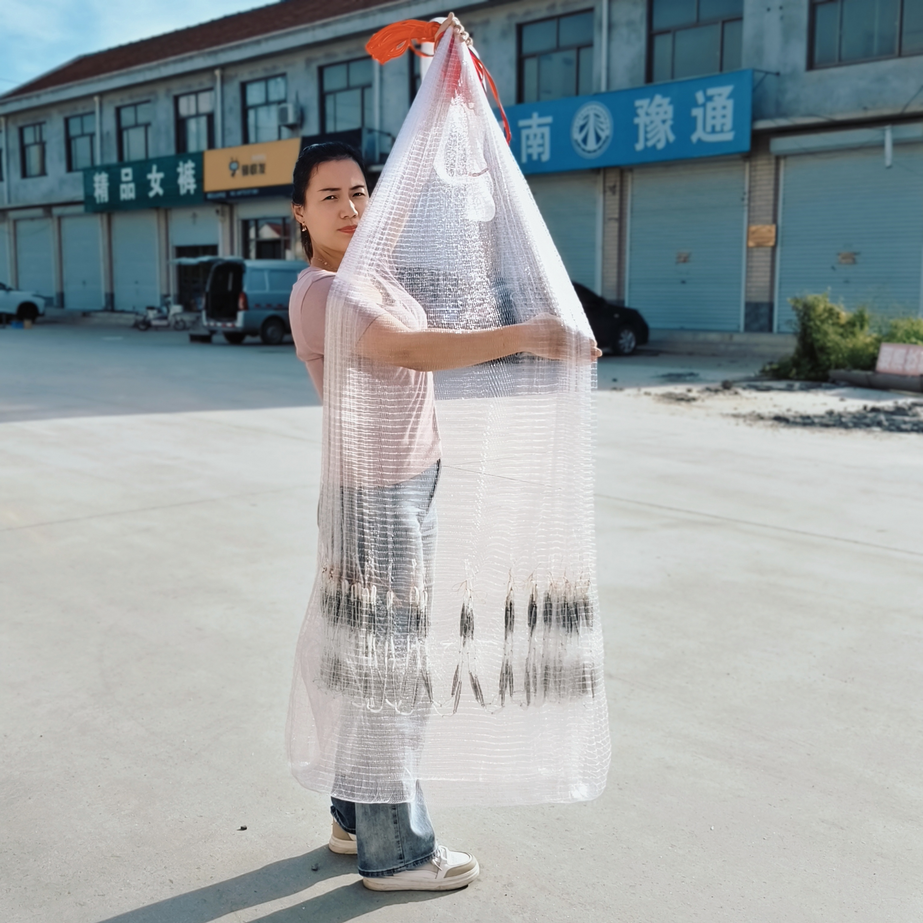 8分单丝小密眼 3.8米左右高  铅坠子渔网