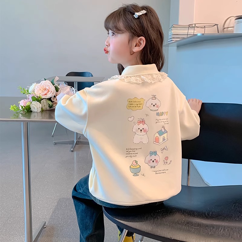 女童卫衣春秋款2025新款洋气儿童时髦秋装Polo衫女孩百搭上衣