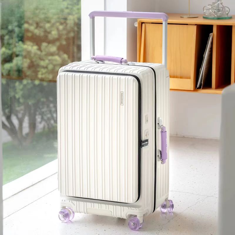 出口侧开盖28寸大容量行李箱女20登机多功能宽拉杆密码旅行皮箱子