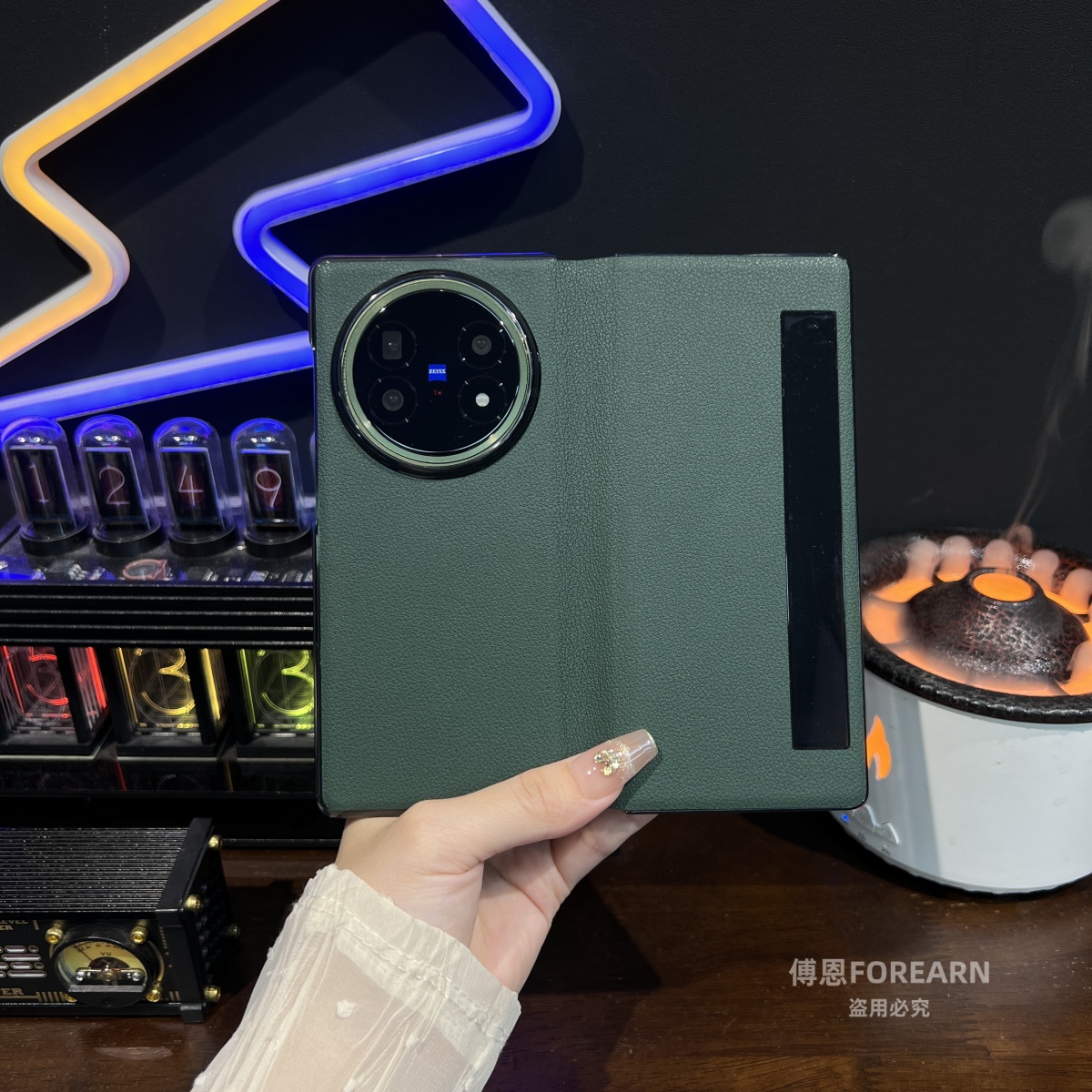 适用于vivoxfold5手机壳折叠屏真皮xfold5翻盖式保护套全包防摔