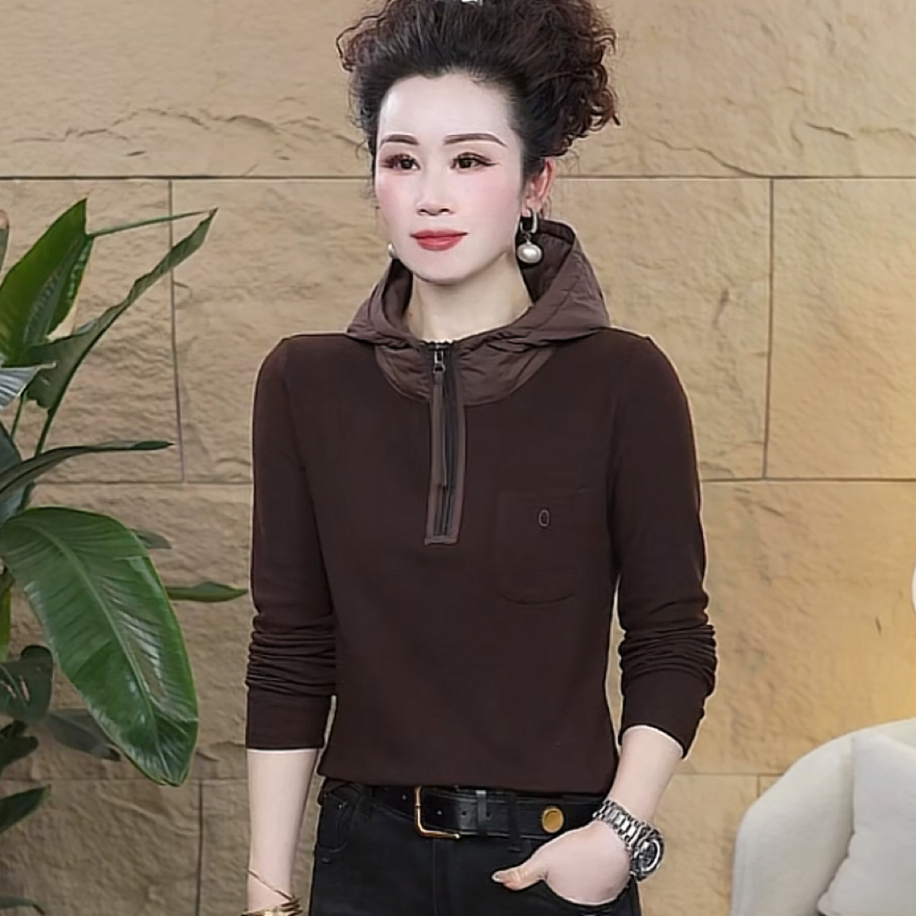 【歌莱图】2025秋冬新款时尚双面绒连帽外套休闲长袖上衣#8998