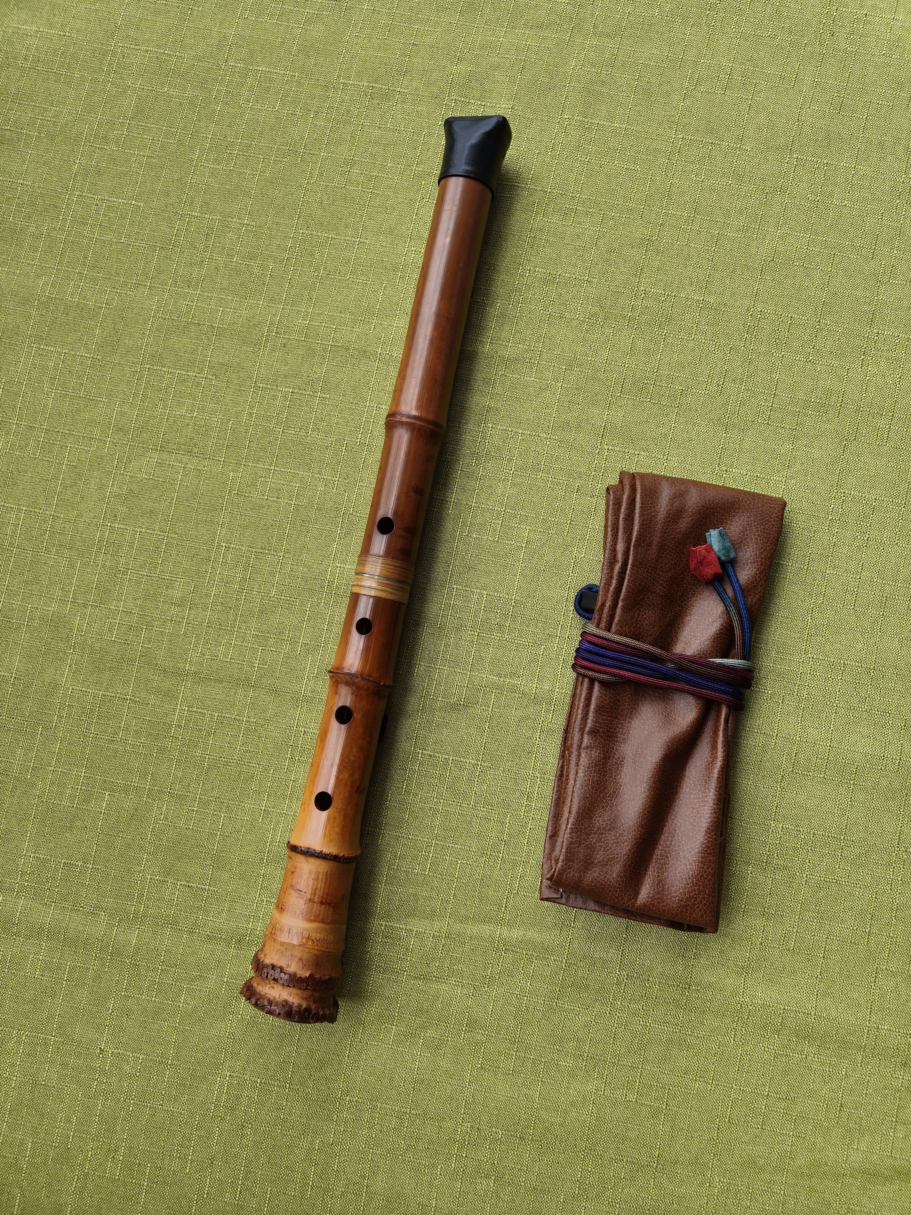 手工日本熏竹老尺八筦山铭专业演奏级民族吹奏乐器