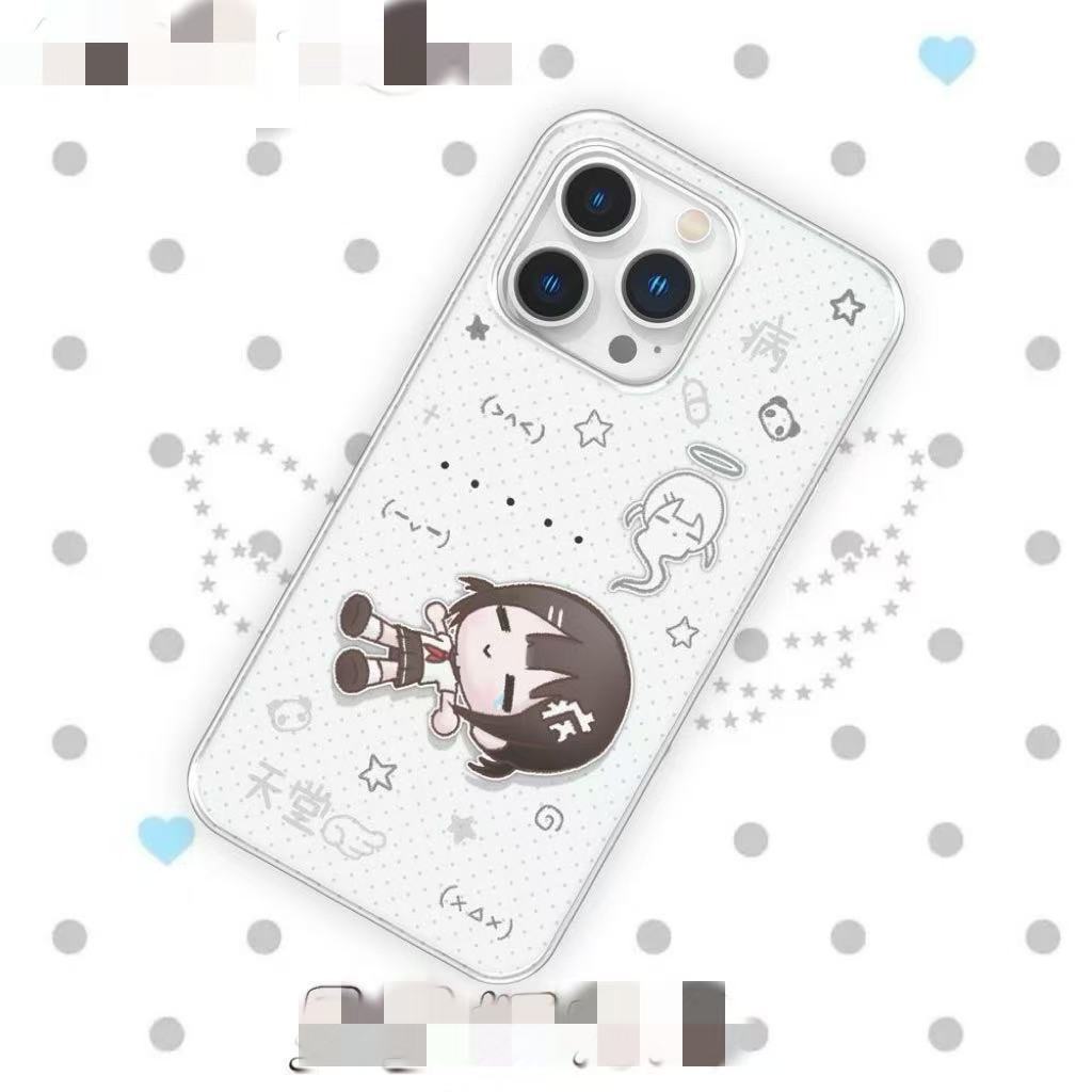 IMD可爱卡通少女适用iphone16苹果15果冻手机壳小米OPPOVIVO荣耀