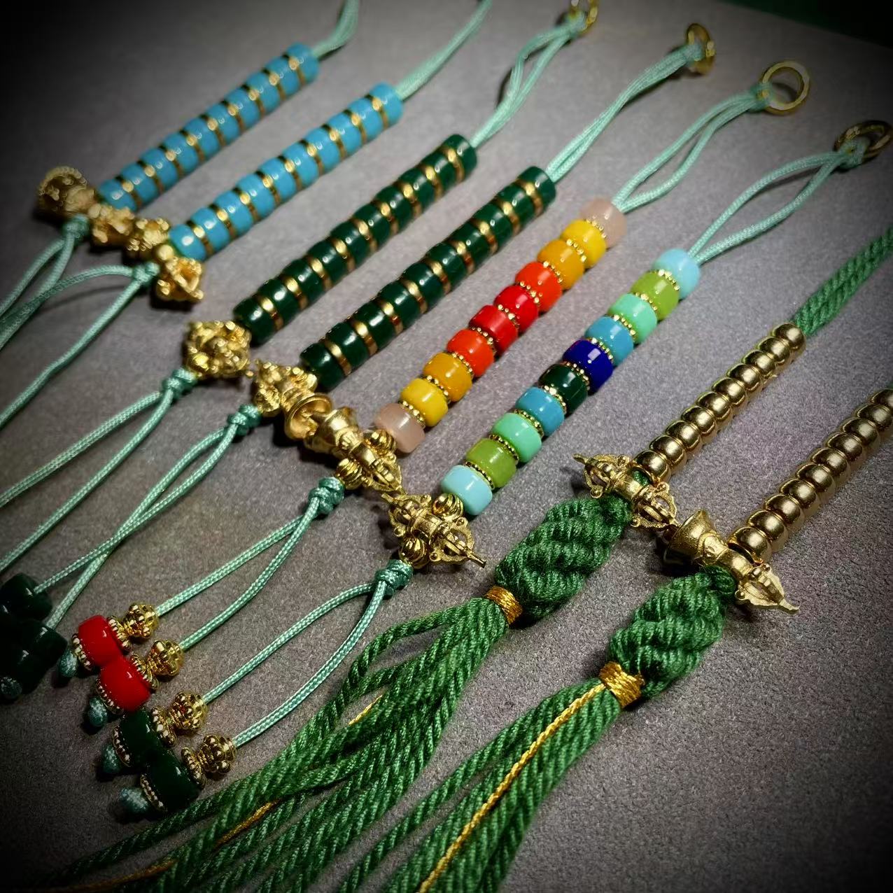 藏式计子数器藏族民族风传统藏式铃杵雕刻金刚星月百香DIY配饰