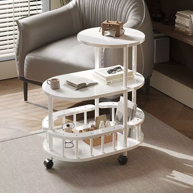 卧室边柜移动沙发茶几小户型纹边家用桌子客厅实木床置物架侧边