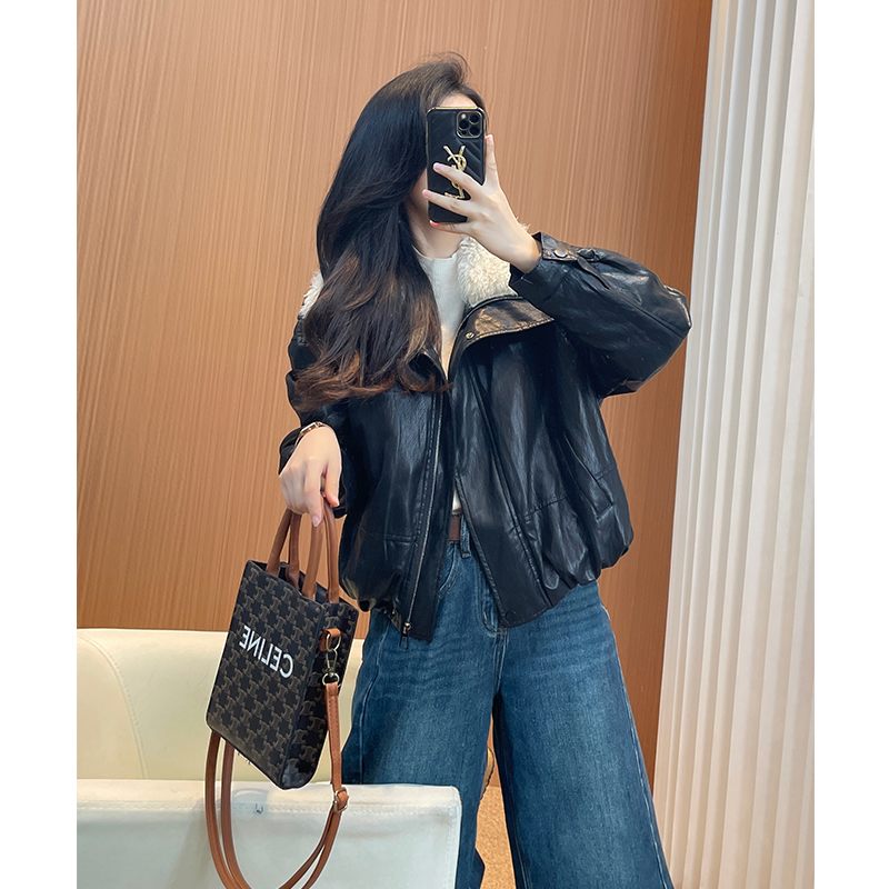超级好看皮衣外套女2025新款高级感小个子短款加绒加厚冬季机车服