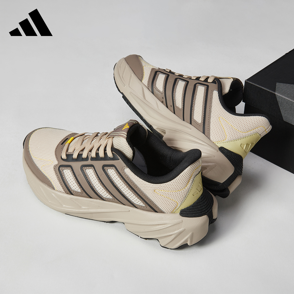 阿迪达斯运动鞋夏季舒适百搭缓震网面跑步鞋2025新款潮流休闲鞋