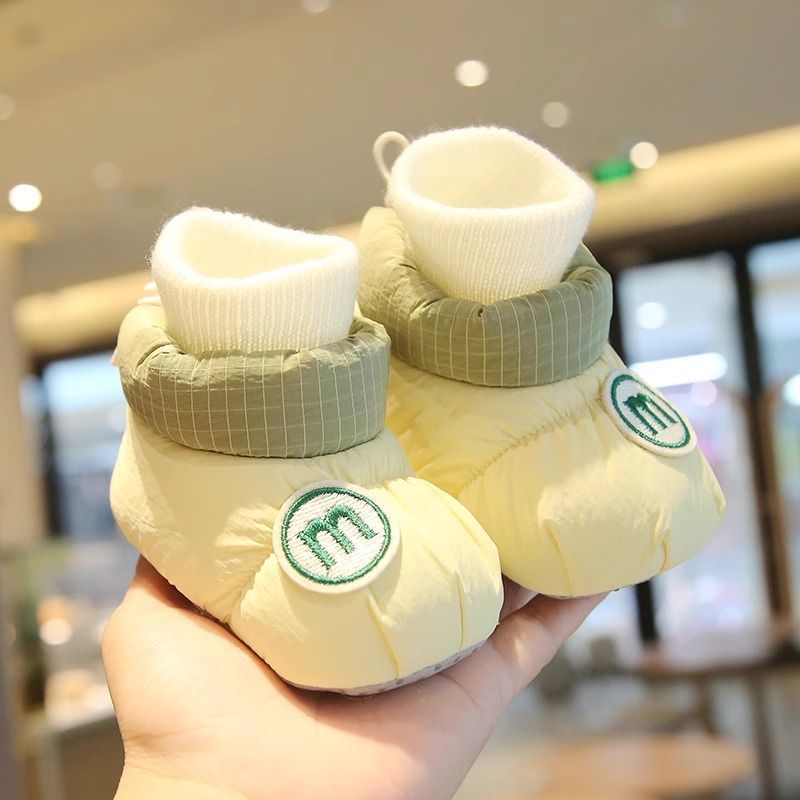 冬季婴儿棉鞋软底男女宝宝鞋袜保暖加厚加绒鞋子0-1岁12月婴幼儿