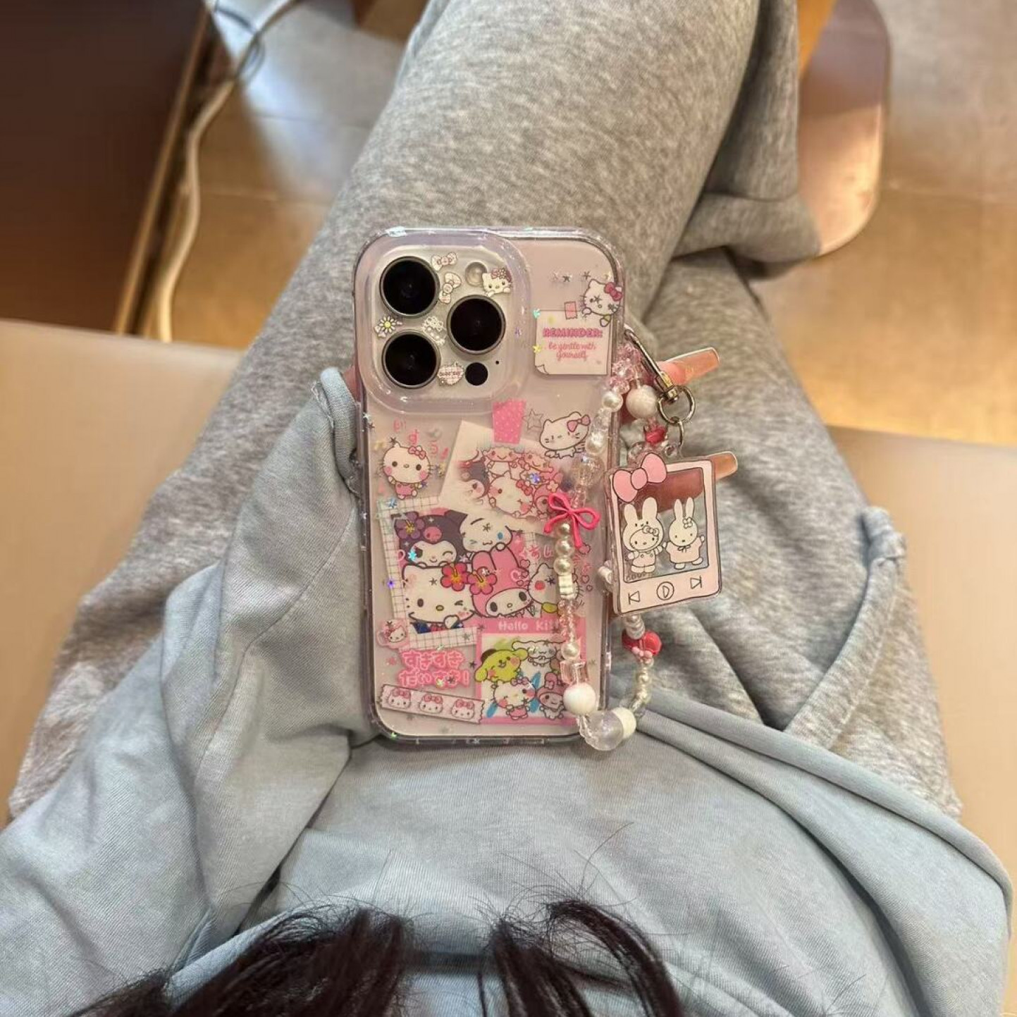 日韩卡通kitty米菲合照适用16pro/16/15Pro/14/13手机壳防摔女新