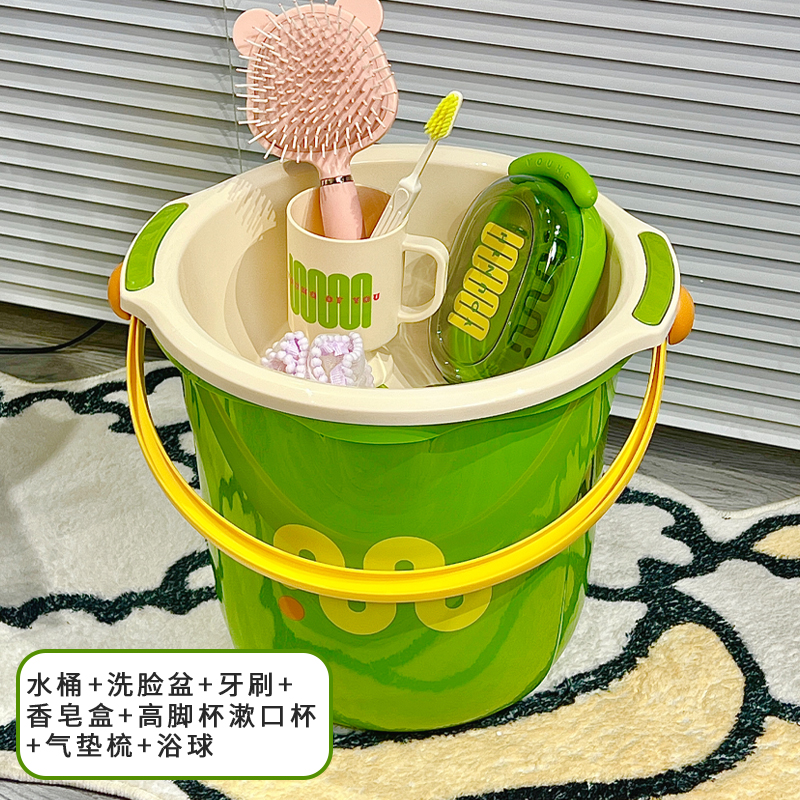 水桶脸盆学生洗漱套装宿舍用大容量塑料高中生寝室洗漱用品三件套