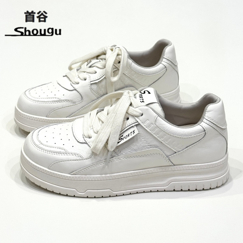 shougu/首谷小白鞋女2026春季新款百搭小众休闲鞋厚底运动板鞋潮