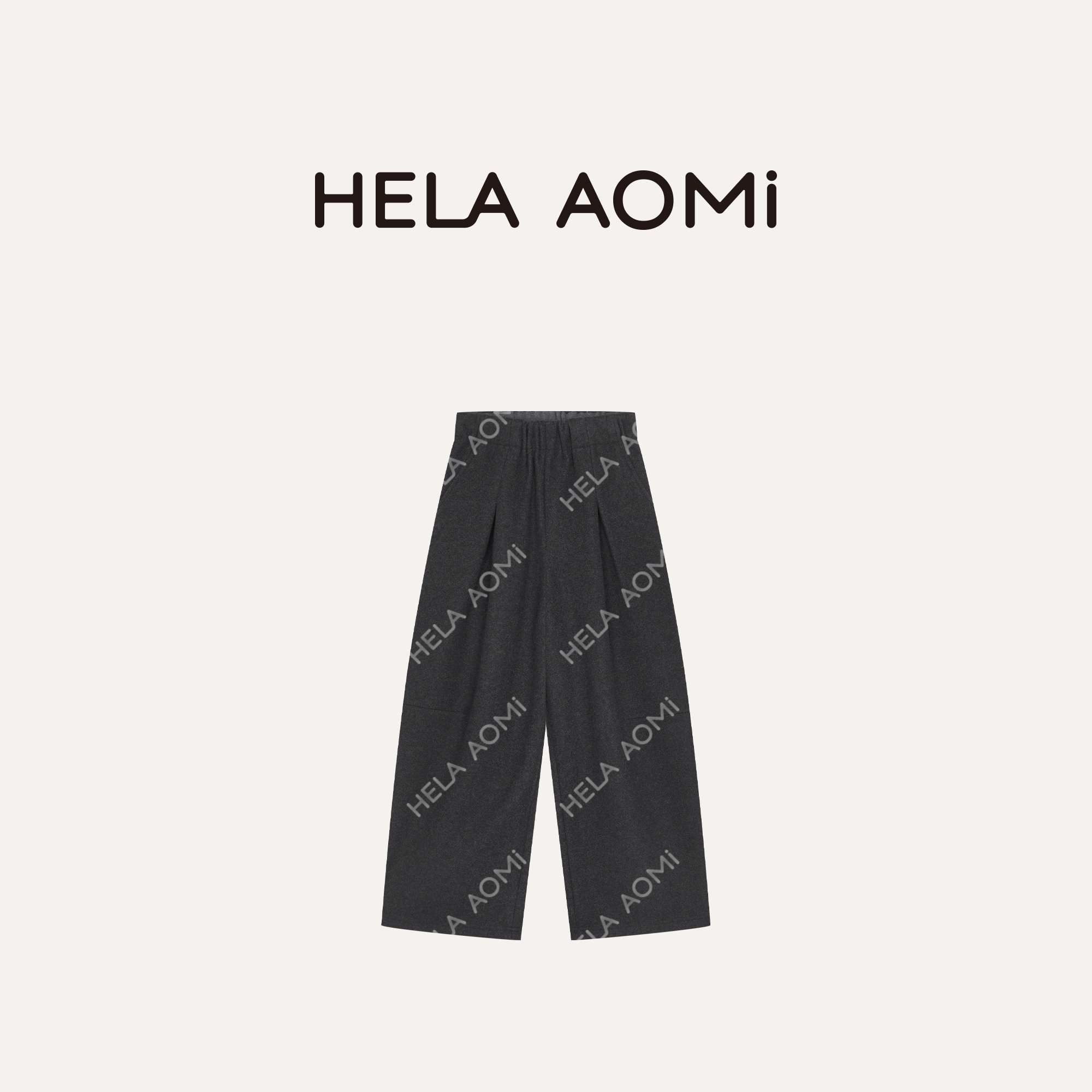 HELA AOMI “时髦气球裤”绵羊毛九分阔腿裤通勤风休闲裤CY5CC61439