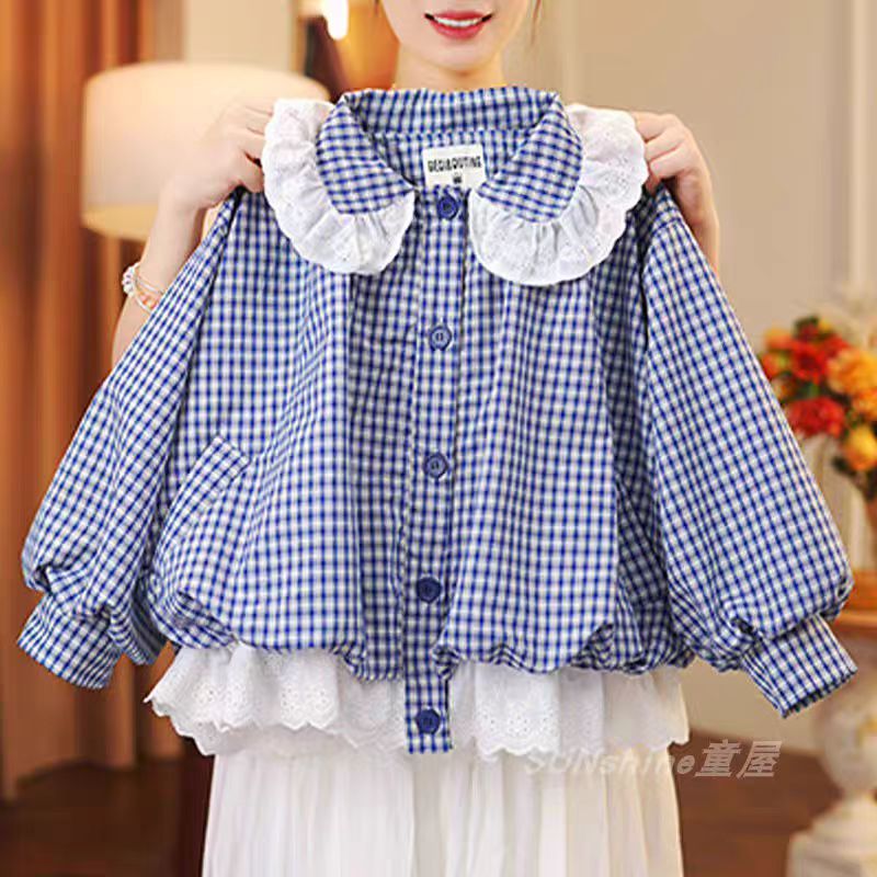 女童春秋装格子外套秋季洋气韩版上衣儿童2025新款中大童时尚外套