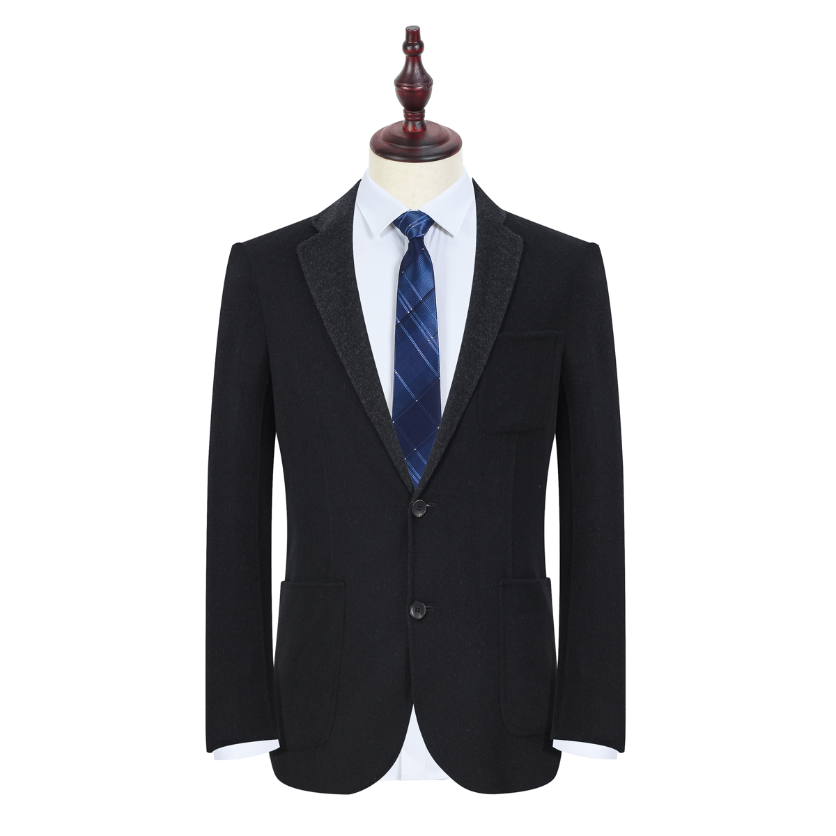 KFMCM14201单西  2025年秋冬新款男士羊毛双面尼单西黑色后中开叉