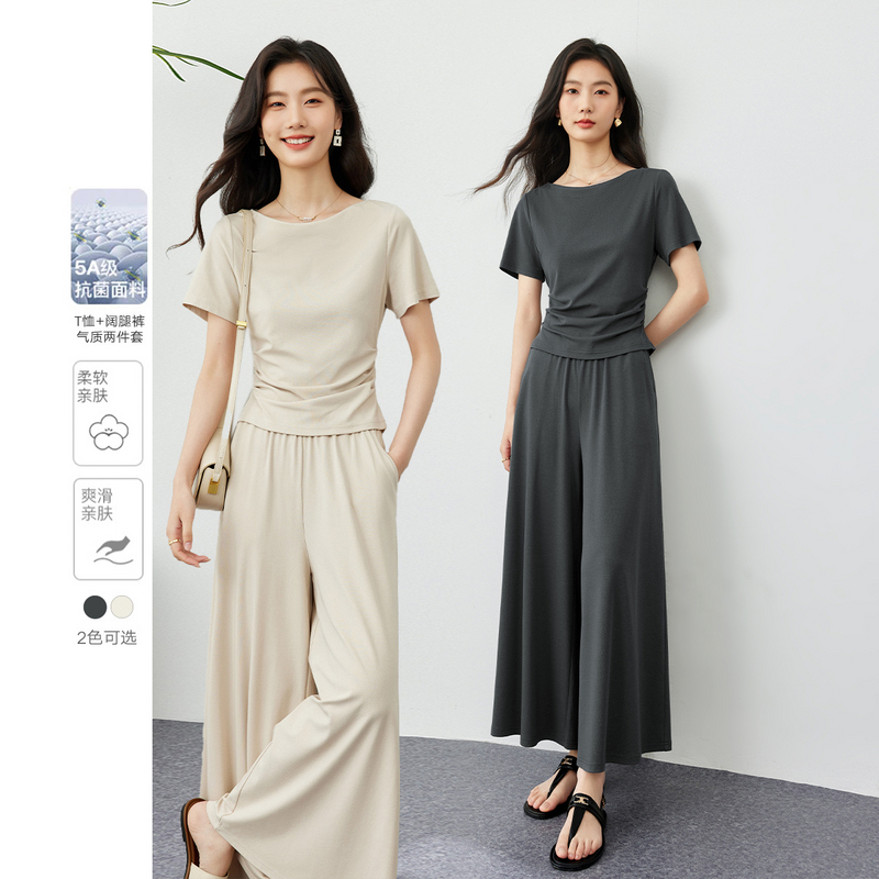 梵希蔓夏装搭配一整套休闲套装女2025新款巨显瘦遮肉两件套M7153