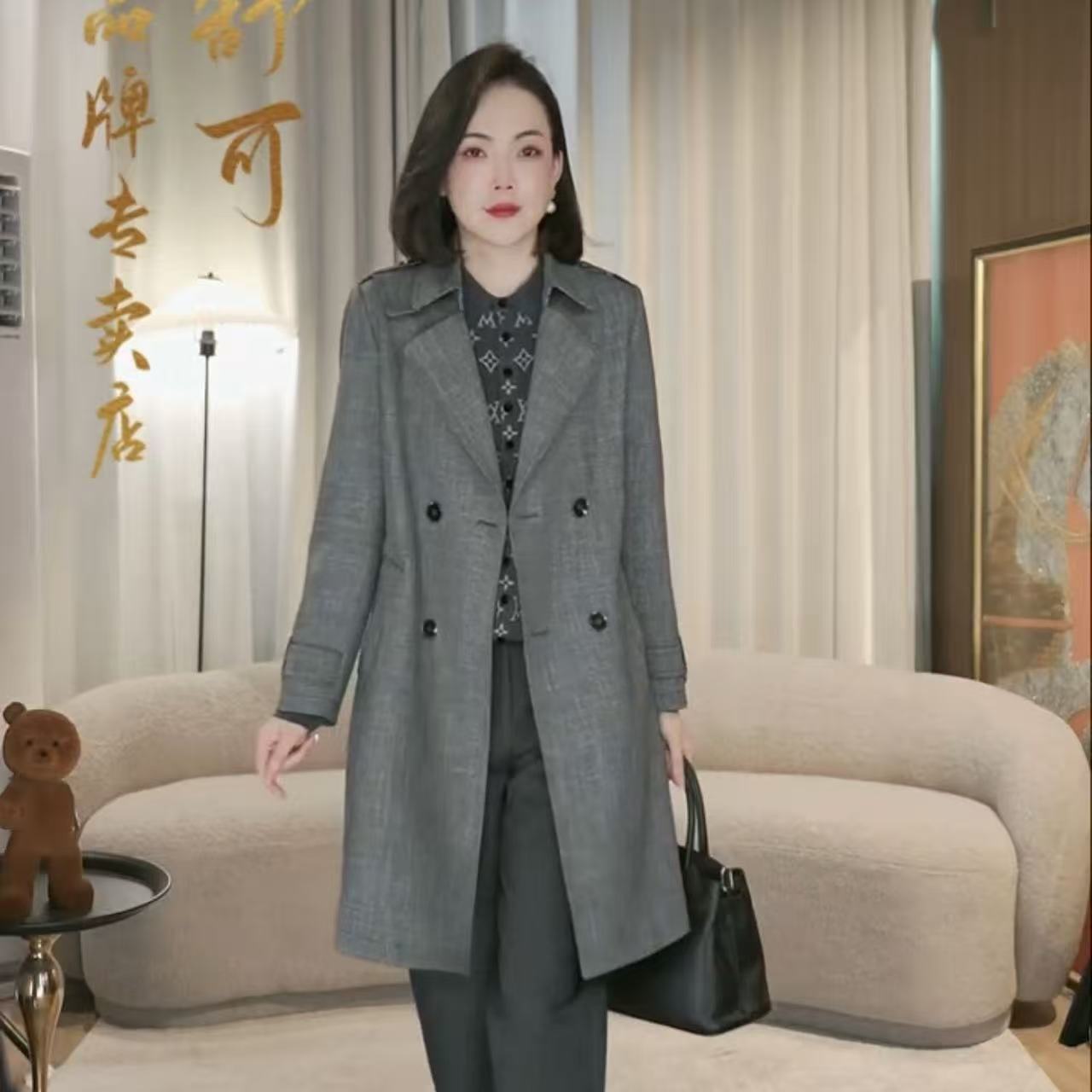 【涵舒可】新款百搭风衣