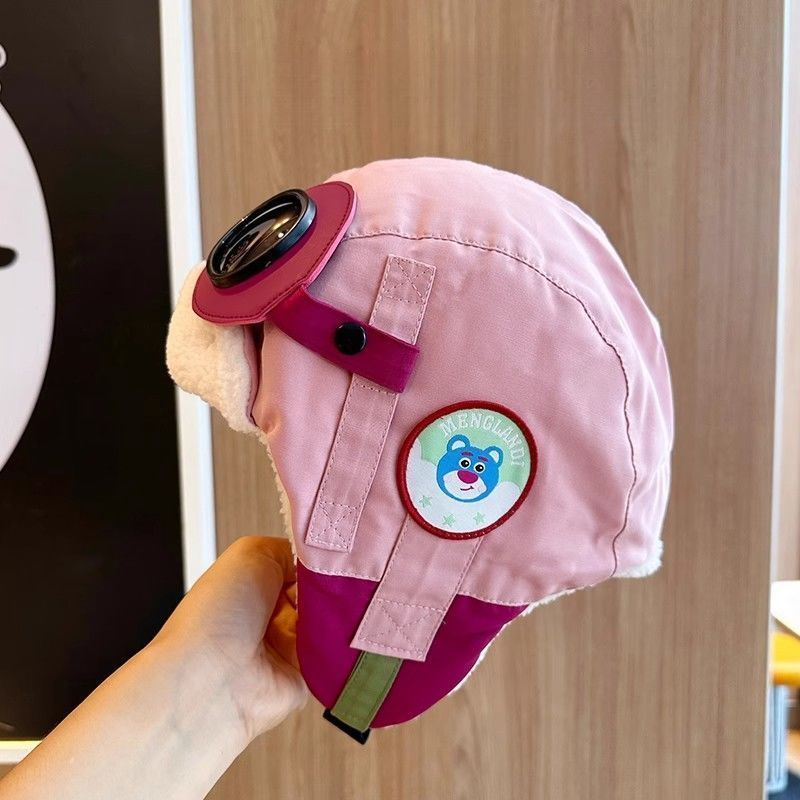 儿童雷锋帽冬季厚毛绒保暖户外防寒宝宝护耳帽中大童飞行员帽子HR