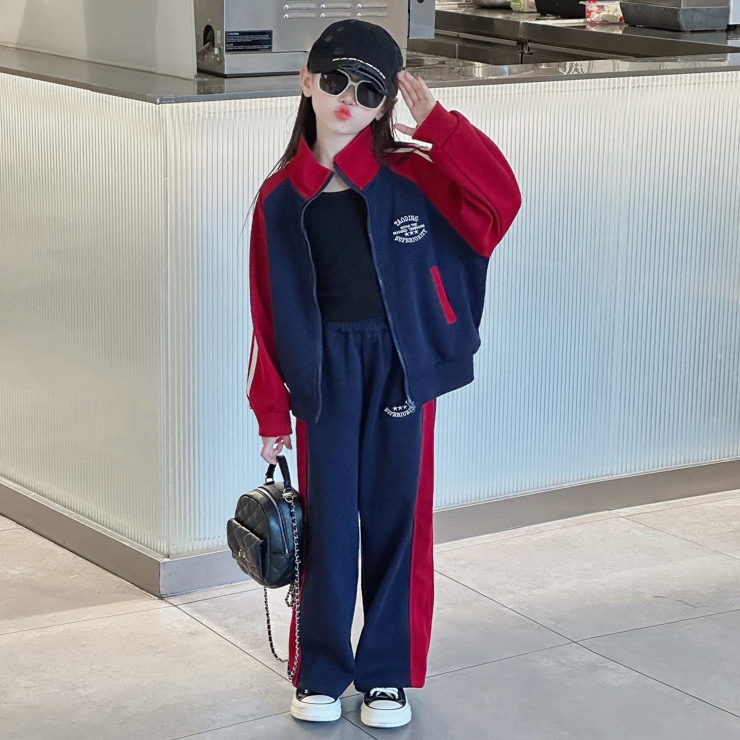 女童套装2025新款儿童春秋装大童初中生超好看衣服女孩秋季运动服