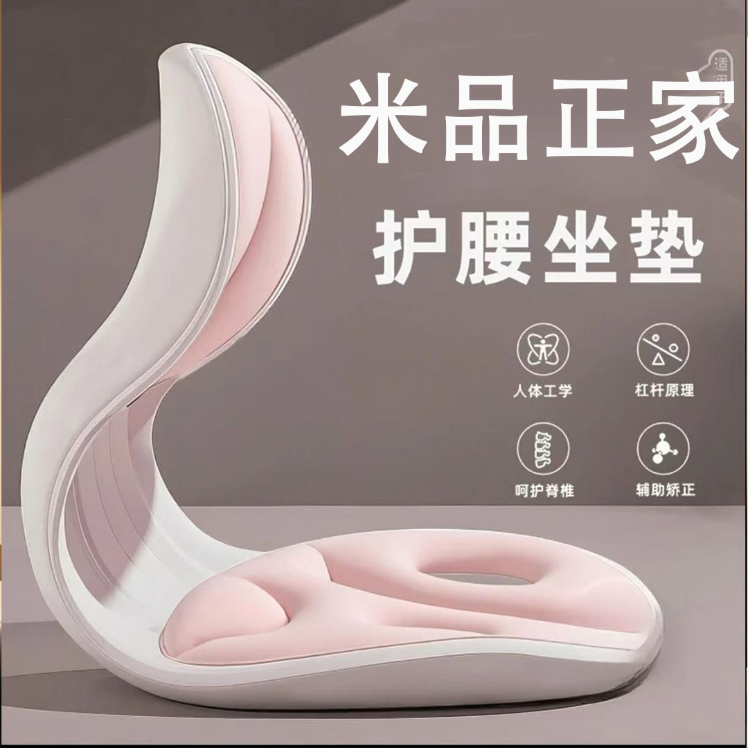 护腰坐垫人体工学腰靠坐姿椅座椅脊椎腰托靠垫一体办公室久坐不累