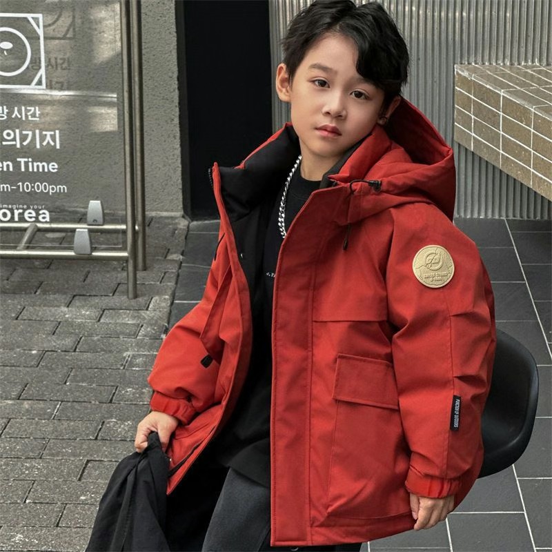【加绒加厚】男童外套2025新款棉衣秋冬派克服冬季中大儿童男孩帅气