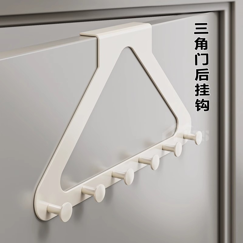 门后挂钩挂衣架卧室门上衣服收纳神器免打孔房门背后挂衣钩置物架
